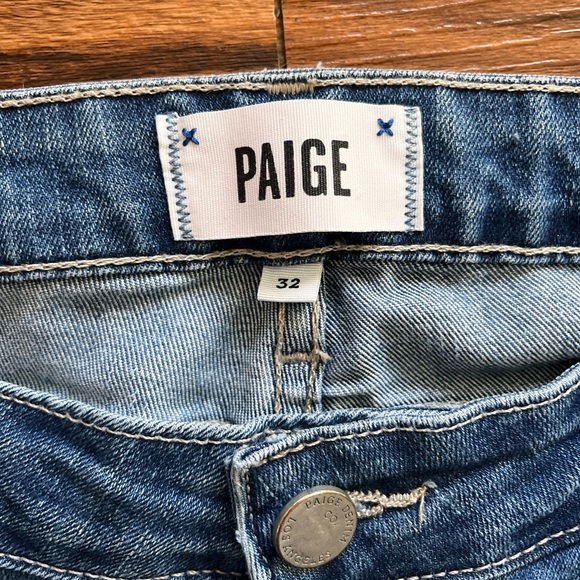 Paige Womens Jeans Size 32 Skyline Ankle Peg Medium Wash Stretch - Picture 6 of 9
